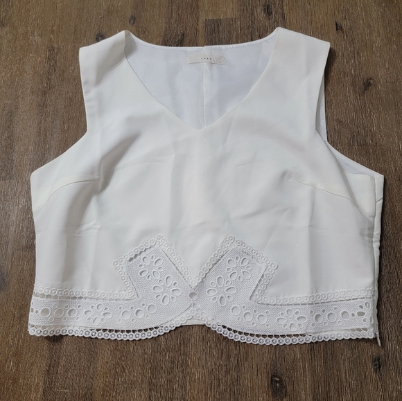 Luna Cream Crop Top - Picture 1 of 4